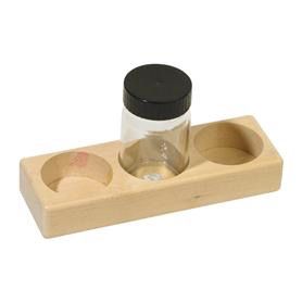 Wooden holder for 3 glass paint jars 100ml