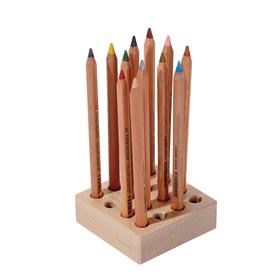 Wooden pencil holder to fit 16 coloured giants