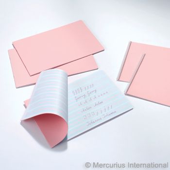 Handwriting practice book 2 sided 30x21cm wide pink