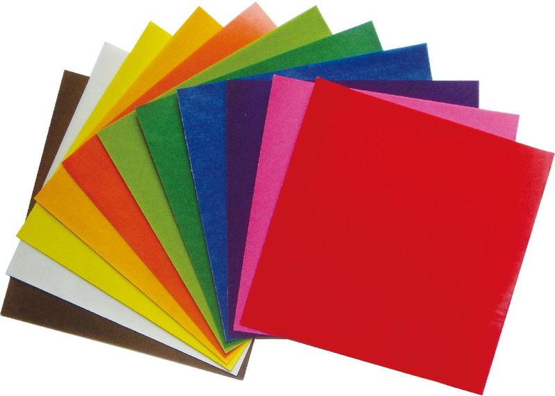 Kite paper 16x16 cm assorted 11 colour 100 sh