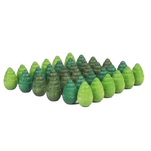 Wood Mandala Trees 36 pcs (greens) – Grapat