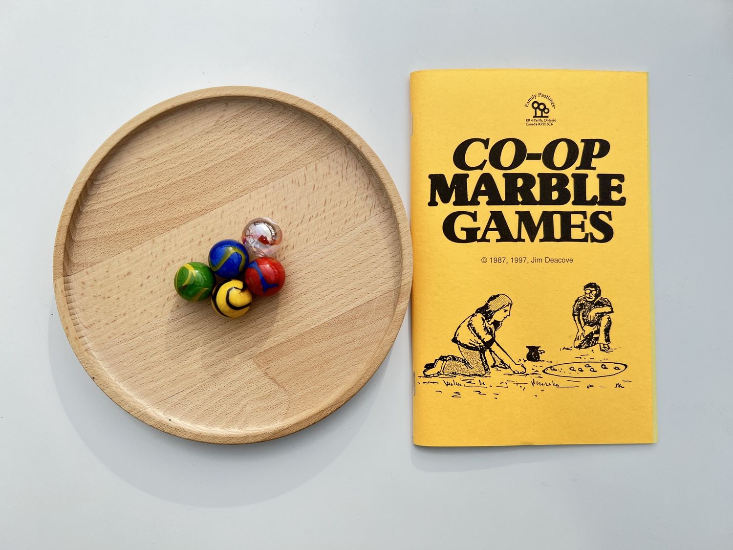 Co-op Marble Games Manual with Marbles