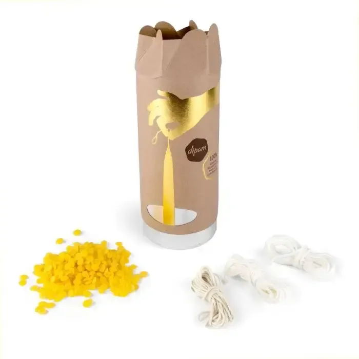 Dipam dipping set 600 gram beeswax - wick and tin