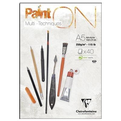 Paint ON Multi Techniques Art Pad - 40 white A4 21cm x 29.7cm (8.25&quot; x 11.75&quot;)