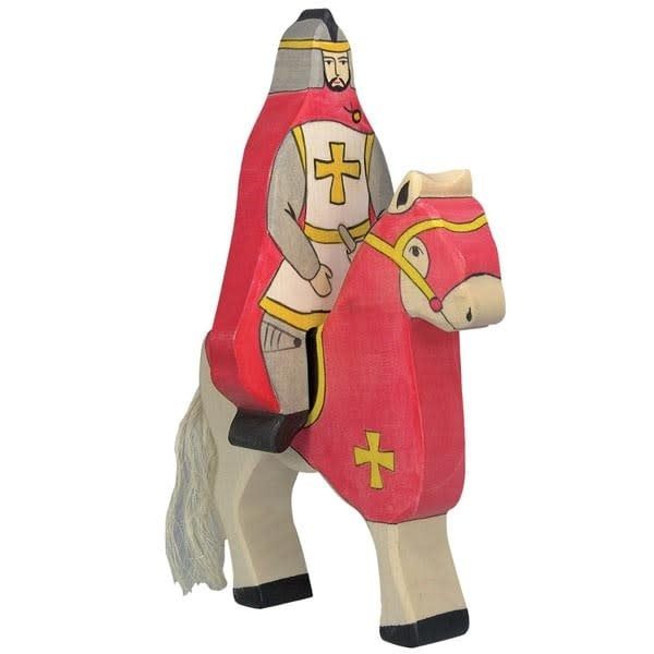 Red knight with cloak, riding (without horse)