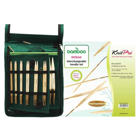 Knitter’s Pride Interchangeable Needle Sets: Deluxe Set of 10 - 3.0-5.5mm (US size2.5-11)