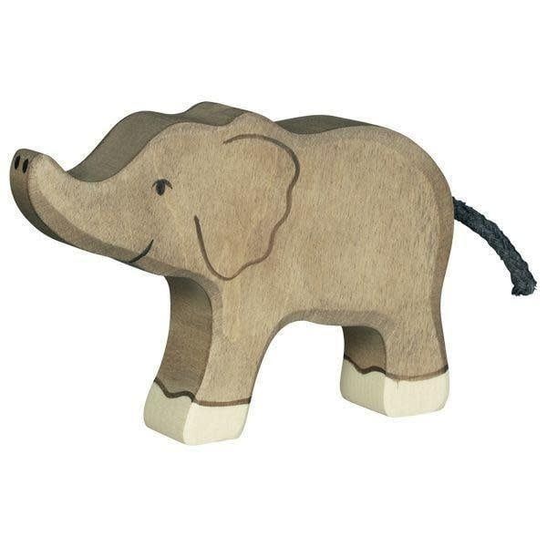 Elephant, small, trunk raised