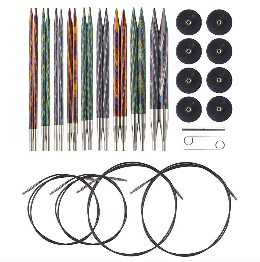 Mosaic Options Interchangeable Needle Set, cables: 2x 24&quot; and 1 each of 32&quot; &amp; 40&quot; lengths