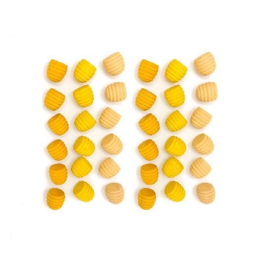 Wood Mandala Honeycombs 36 pcs (Yellows)