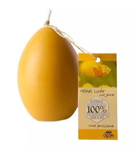 Egg Candle 65 mm x 45 mm Beeswax