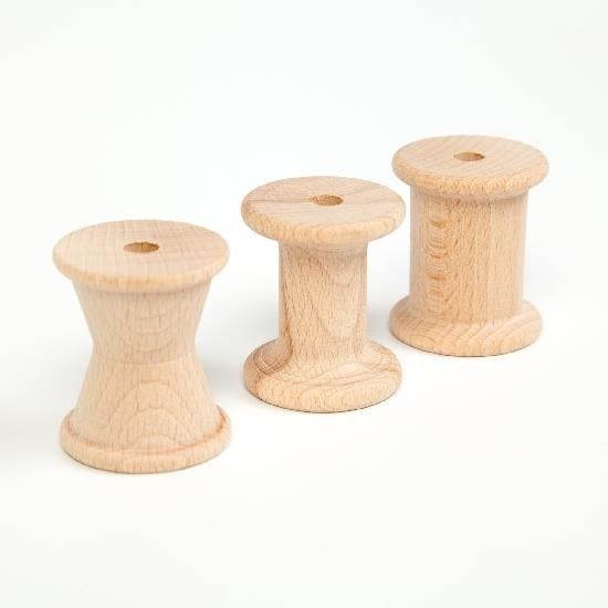Grapat Wood Natural Spools 3pcs