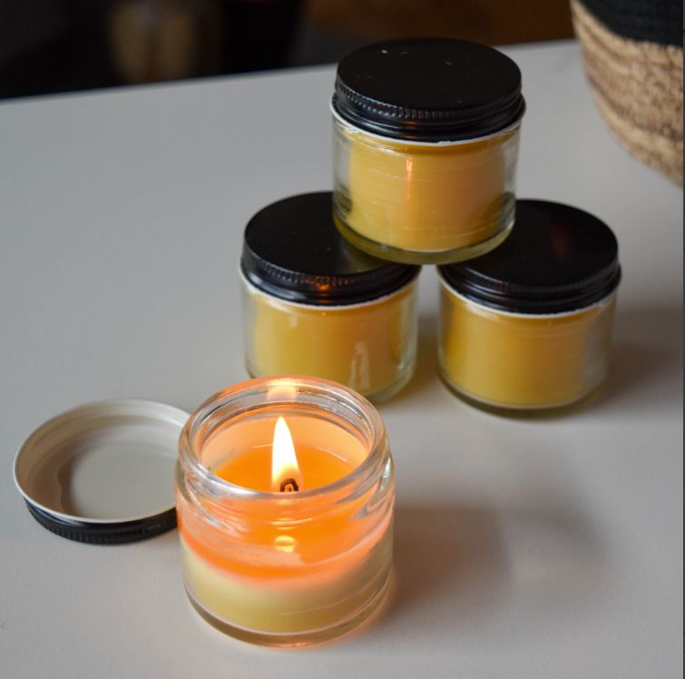 Natural Beeswax Jar Candle