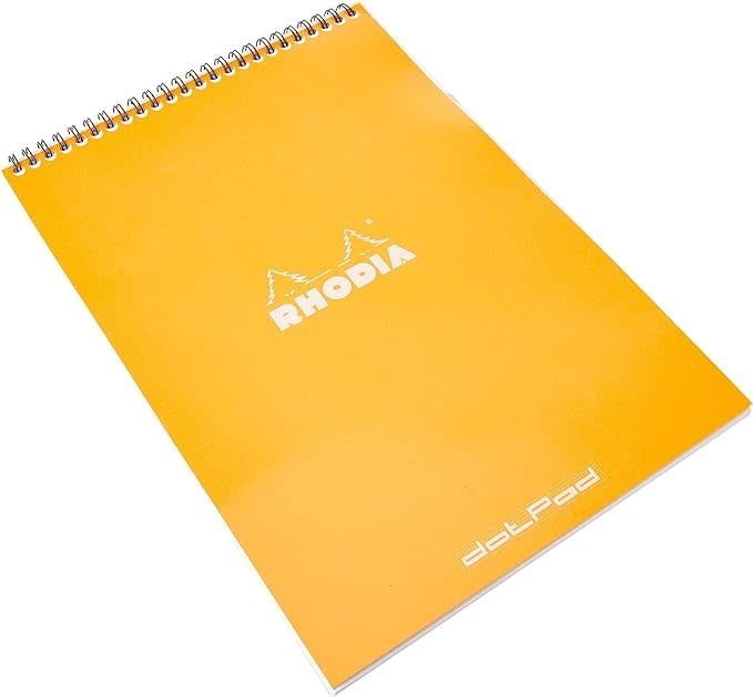 Rhodia Wirebound Notepad, A4, Dot - Orange 8.25&quot;x11.75&quot;