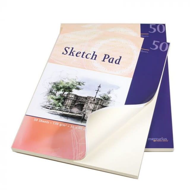 Mercurius Sketching Pad 11.81&quot;x15.75&quot; 50 Sh - 170 g