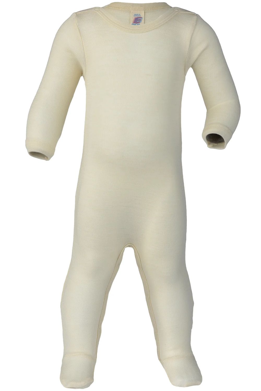 Engel Baby/Toddler Sleeper with feet, Wool/Silk, Color: 01 Natural, Size: 62/68