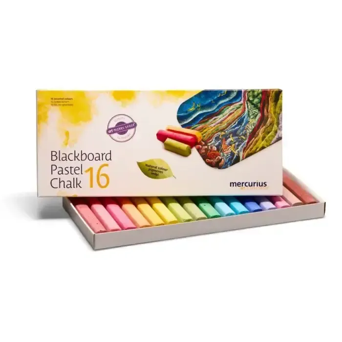 Mercurius Blackboard Pastel Chalk - 16 Assorted Colours