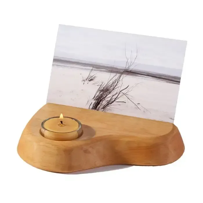 Photo Card Holder with Beeswax Tealight
