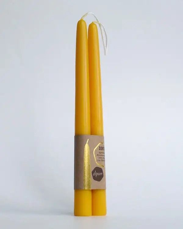 Dipam Beeswax Candles 10" B2 - 2 Pieces