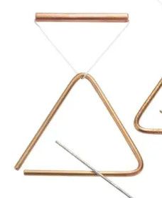 Choroi Triangular Set Bronze - small with beater  &amp; handle