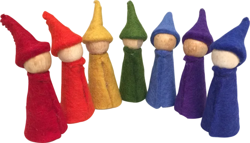 Papoose Rainbow Gnomes 7pcs