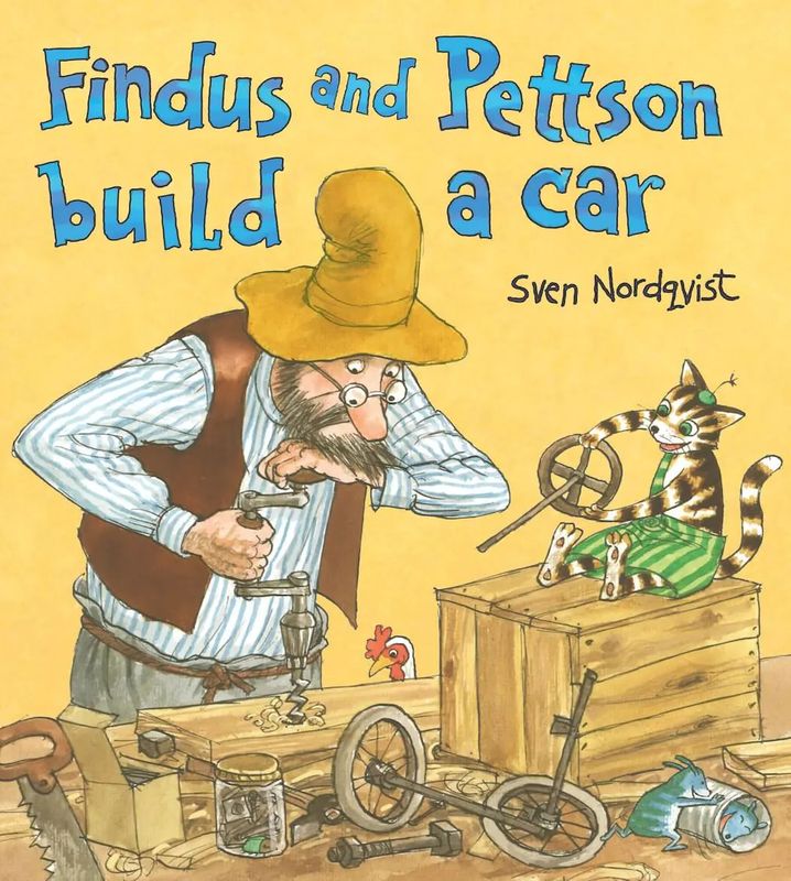 Findus and Pettson build a car