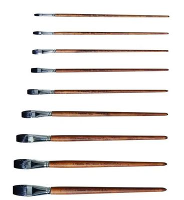 Paint Brush Flat Synthetic Polecat Hair