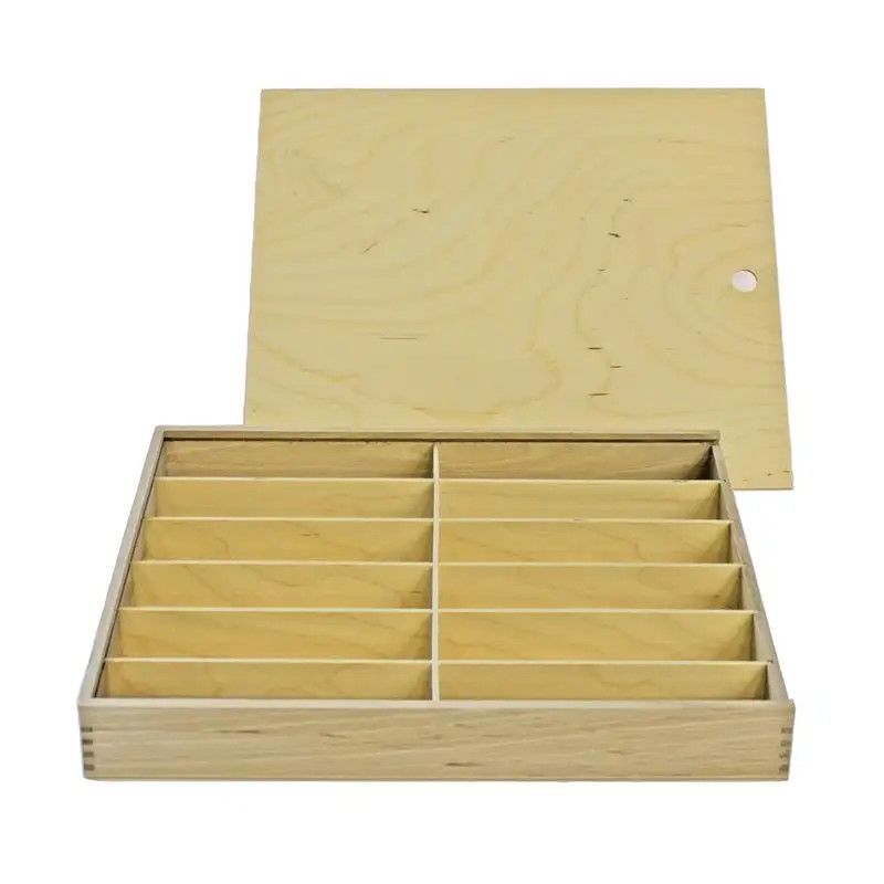 Classroom Pencil Box Wooden w/ Lid for 144 Pencils