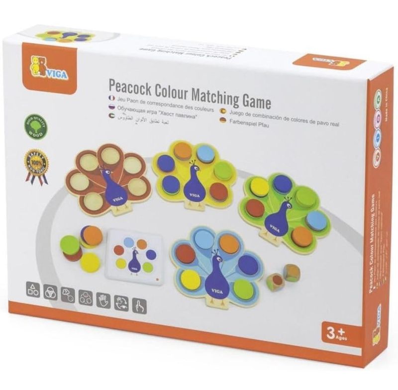 Juego de combinación de colores - Pavo Real