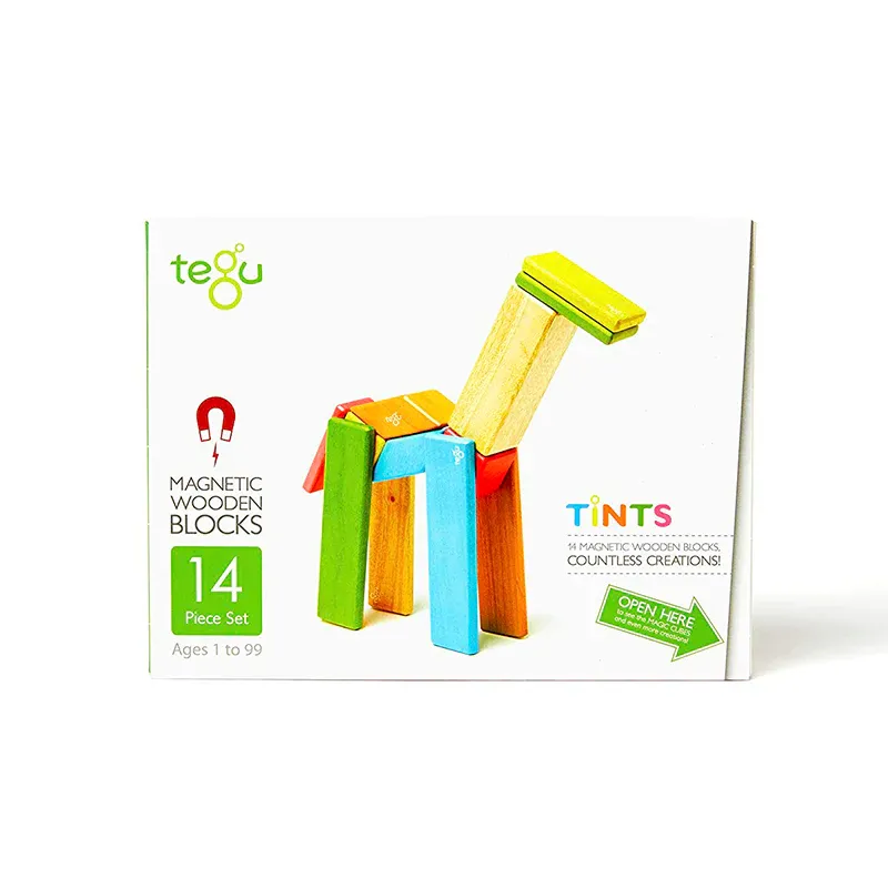 Juego de 14 bloques magnéticos de madera - Tegu Classics