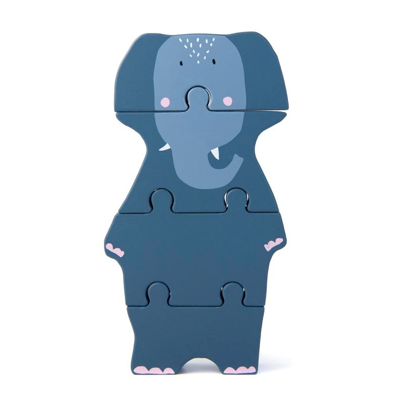 Puzzle de animales de madera - MRS. ELEPHANT
