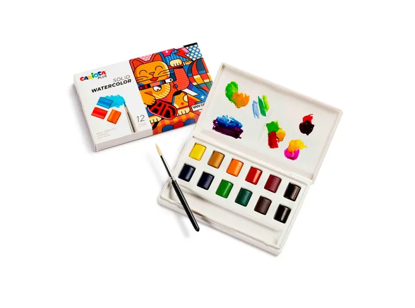 Acueralas Carioca Plus caja x 12 colores