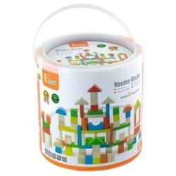 Balde con 80 bloques en madera