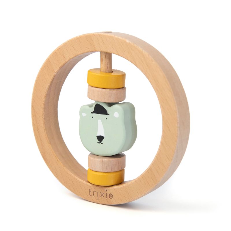 Sonajero redondo de madera - MR. POLAR BEAR