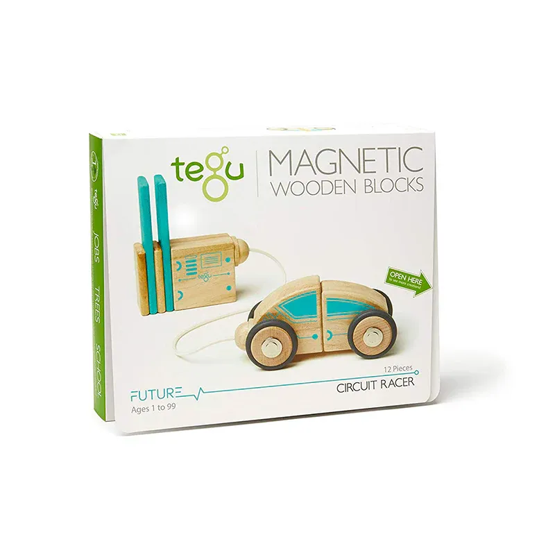 Bloques magnéticos de madera - Circuit Racer