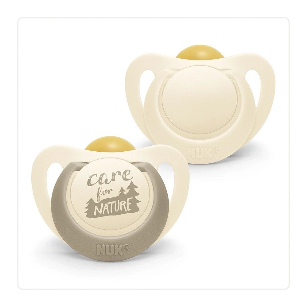 Chupete NUK For Nature látex, creme x2 talle 2
