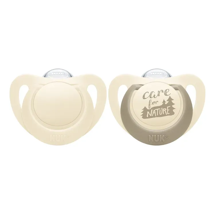 Chupete silicona talle 2 NUK for Nature pack x2 colores surtidos