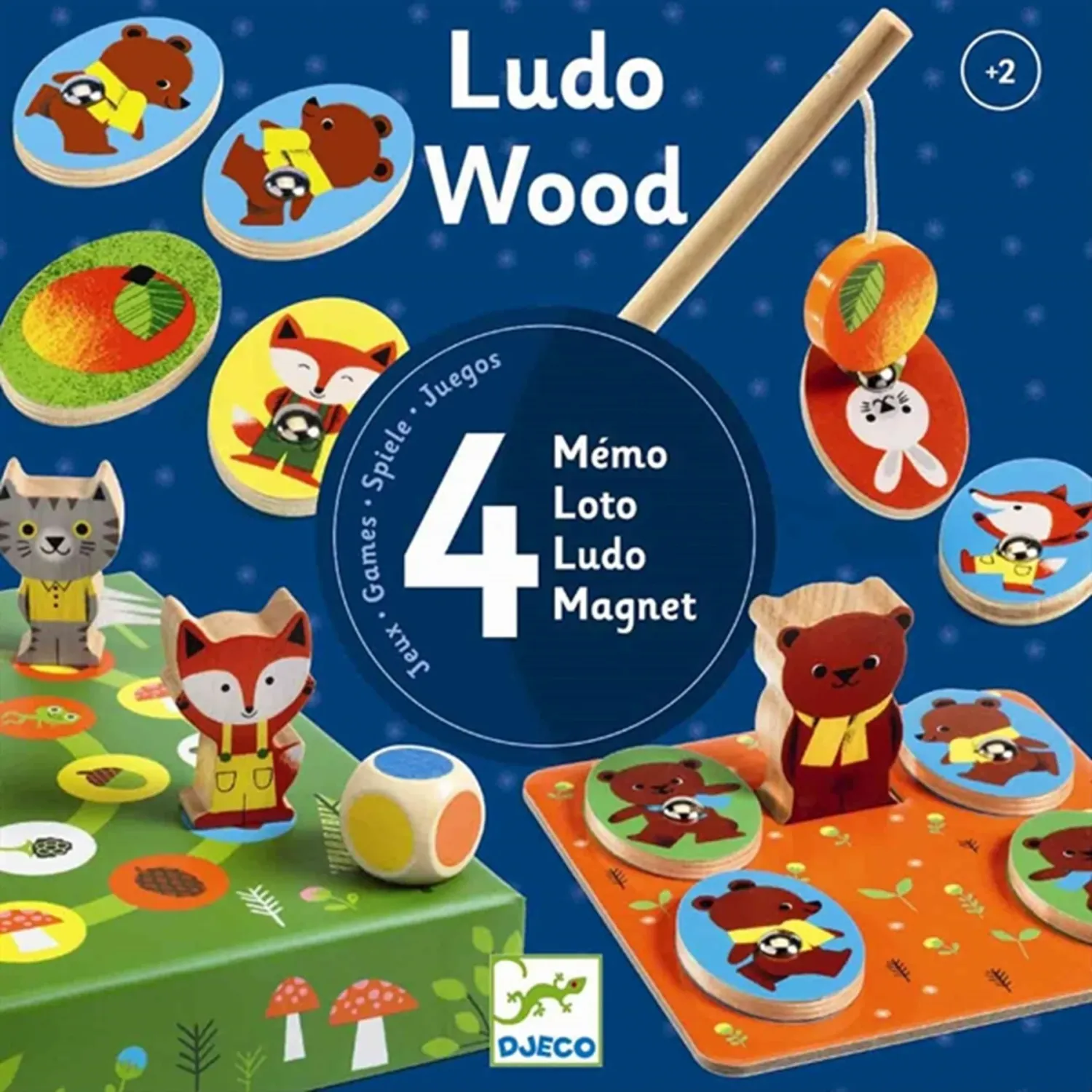 Ludo Wood - 4 juegos en 1