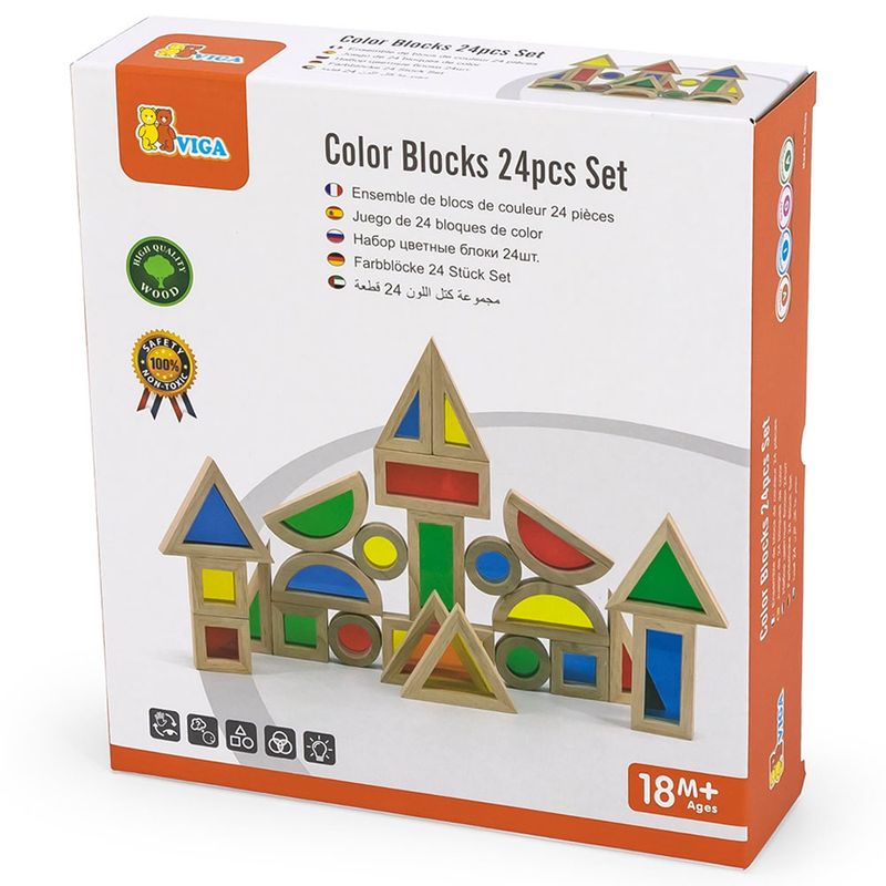 Juego de 24 bloques de colores