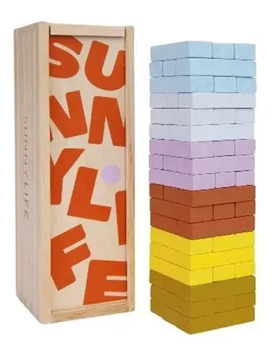 Jenga para viajes pastel