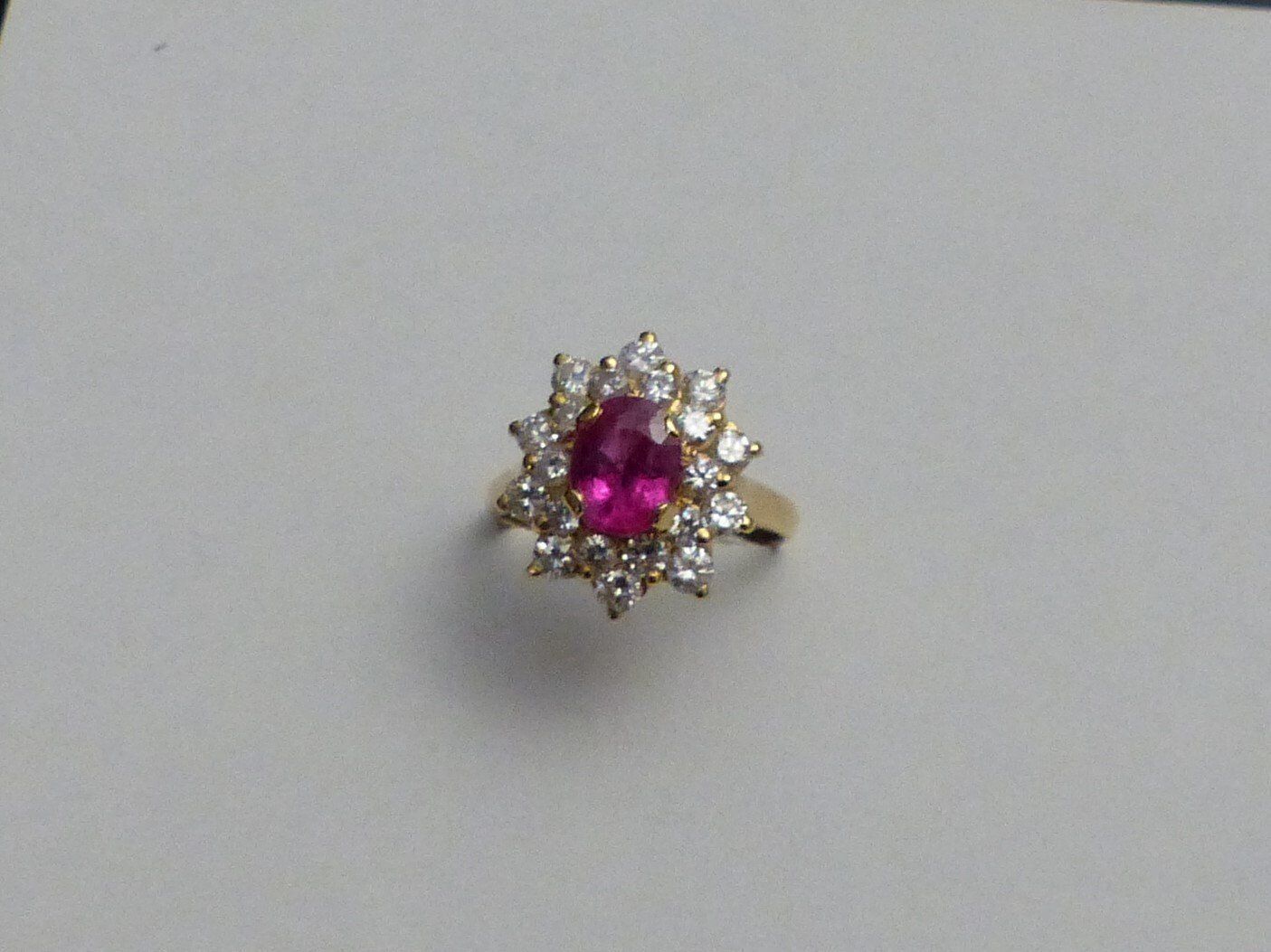 Bague or jaune rubis