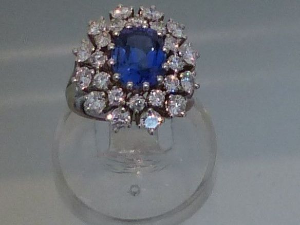 Bague Saphir diamants