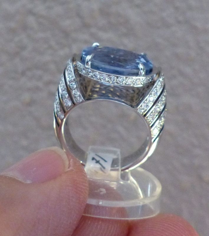 Bague saphir diamants