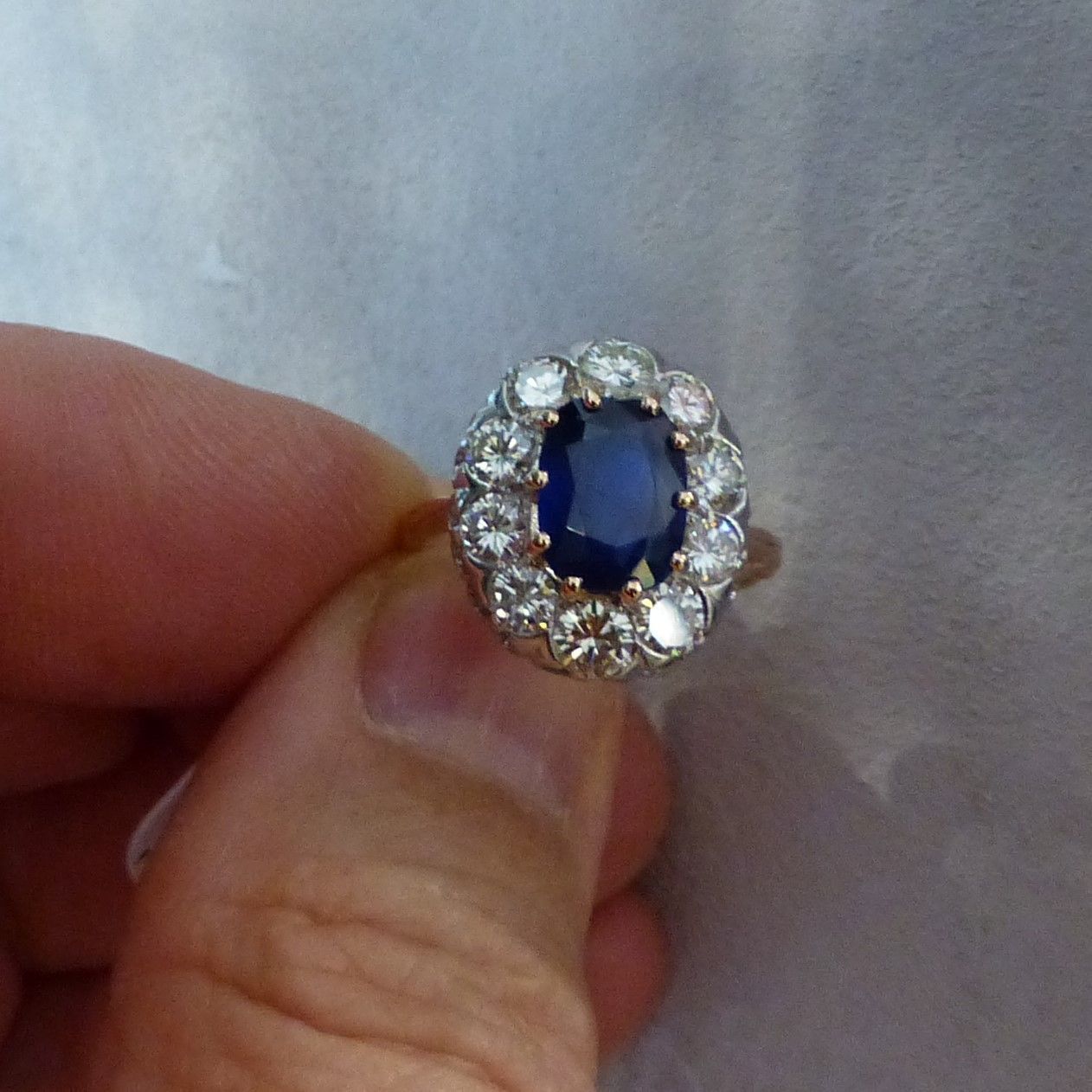 Bague Saphir diamants