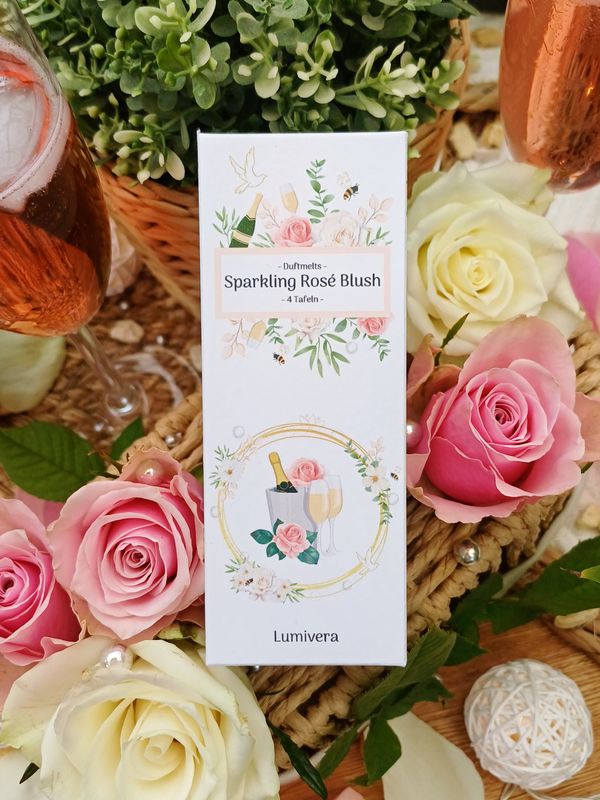 "Sparkling Rosé Blush" - Duftmelts 4er-Tafel Set