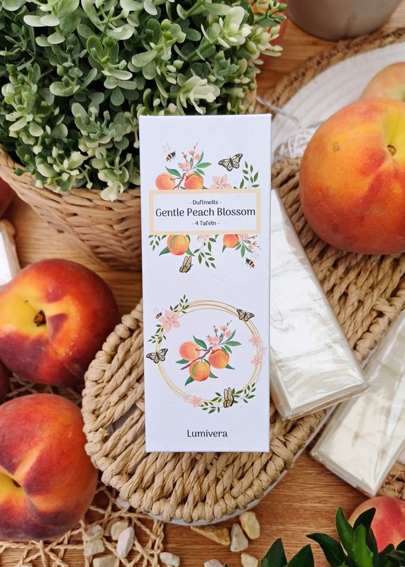 "Gentle Peach Blossom" - Duftmelts 4er-Tafel Set