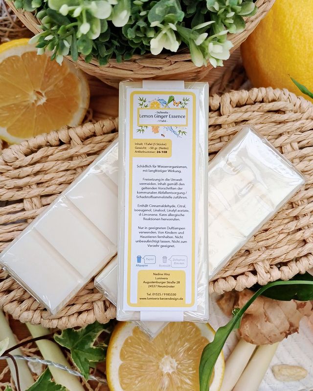 "Lemon Ginger Essence" - Duftmelt Tafeln