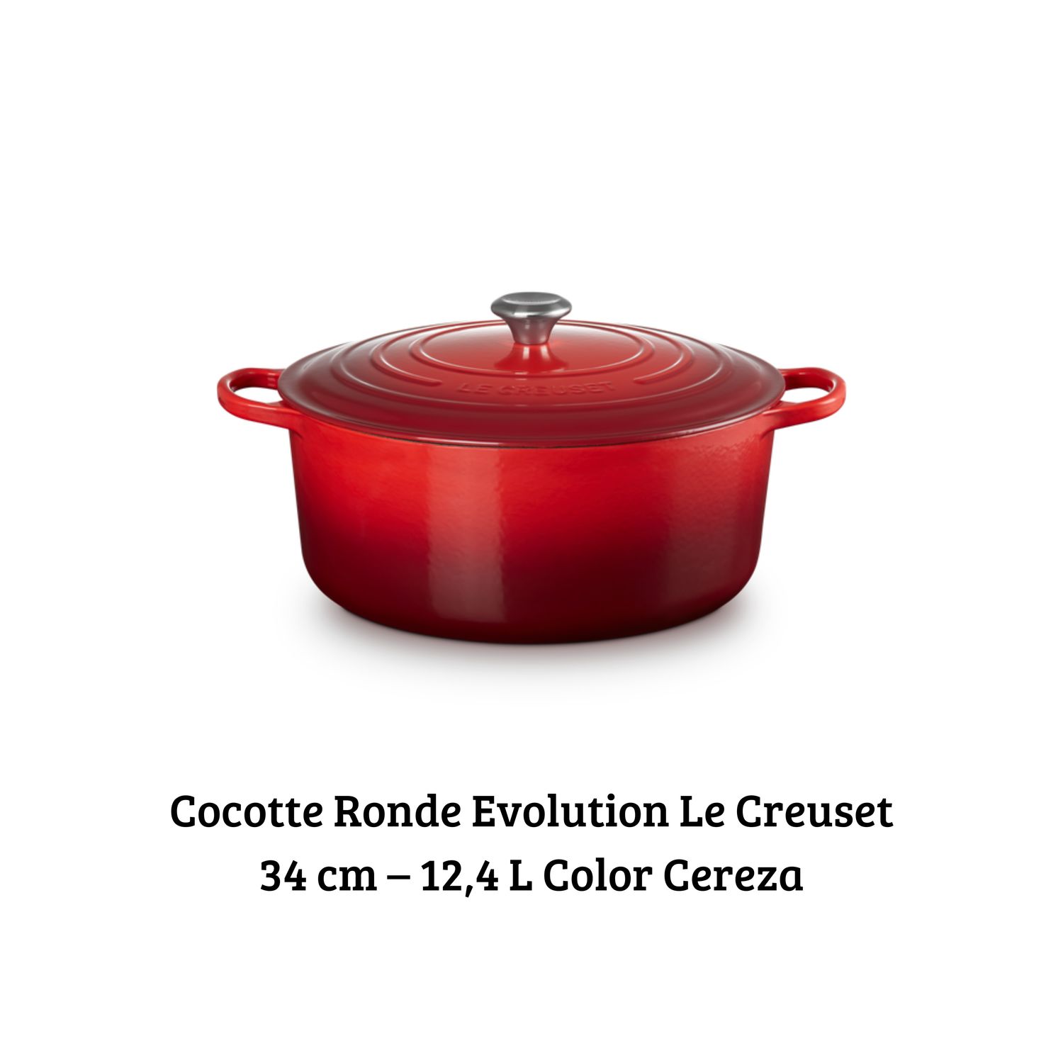 Cocotte Ronde Evolution Le Creuset 34 cm – 12,4 L (Color Cereza)