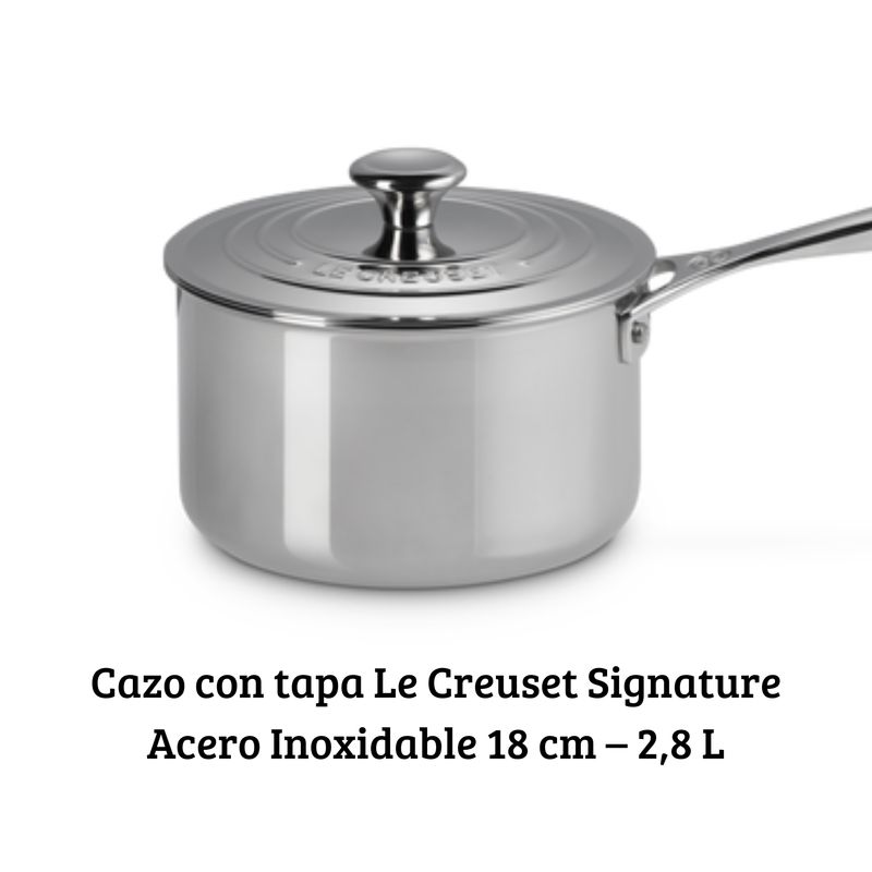 Cazo con tapa de Acero Inoxidable Signature 18 cm – 2,8 L