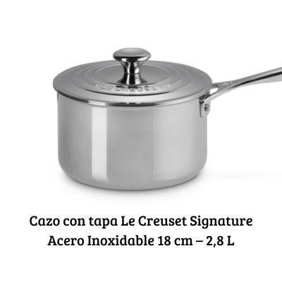 Cazo con tapa de Acero Inoxidable Signature 18 cm – 2,8 L