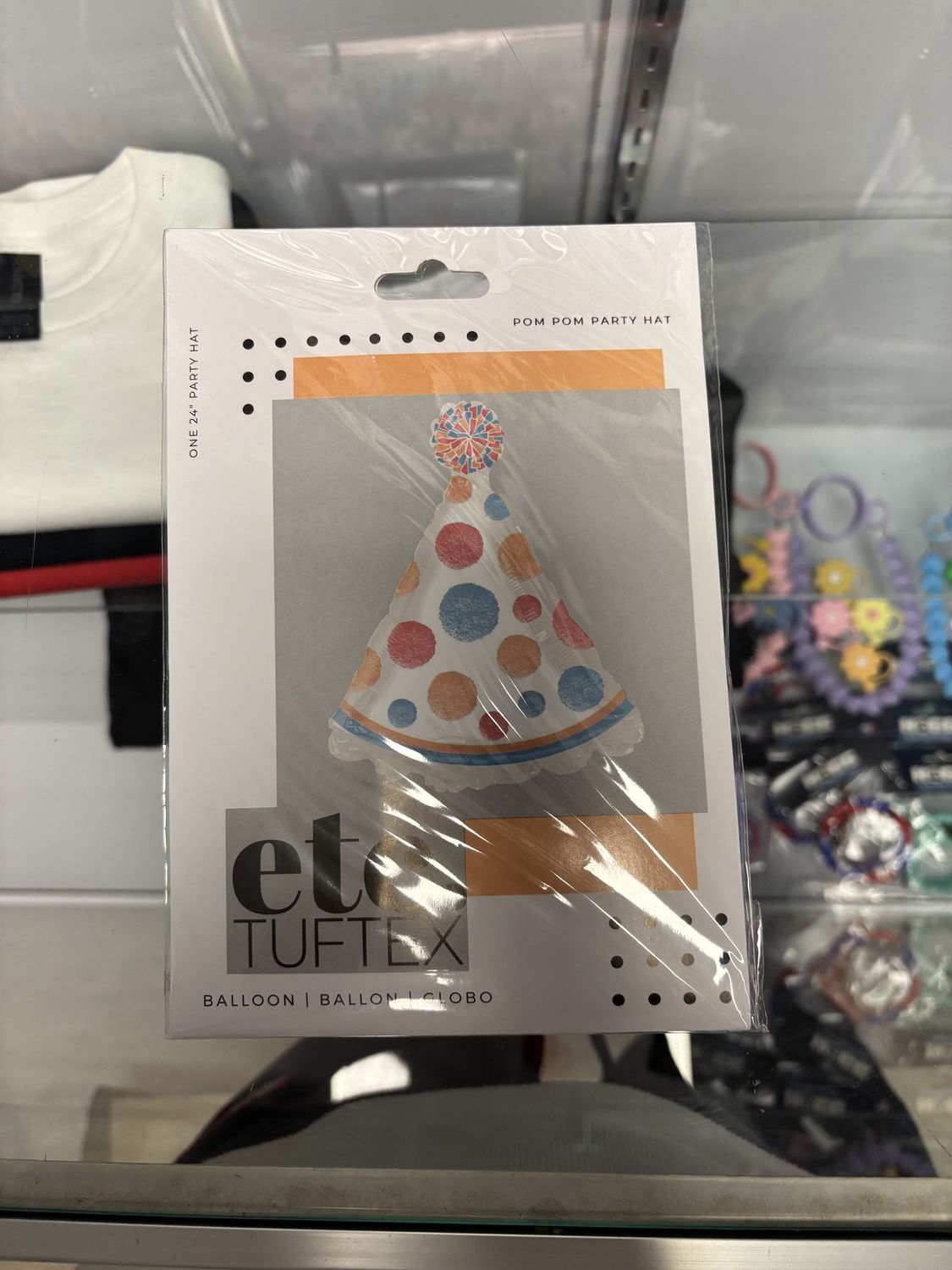 Pom Pom party Hat Balloon